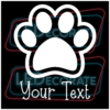 Personalised Paw Print Decal 1